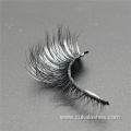 white 100% mink cat eye lashes with color